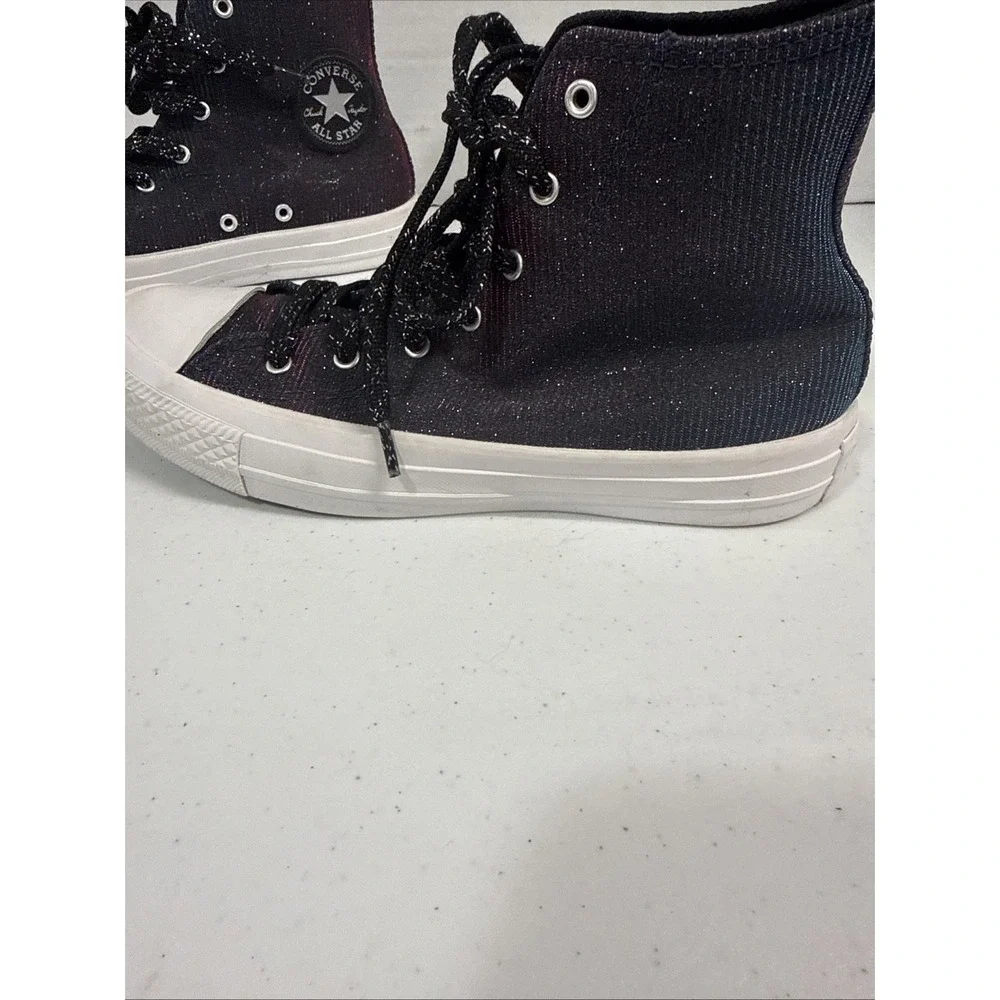 Converse Chuck Taylor All Star Women High Top Shoe Starware Laser Black/Pink 5.5